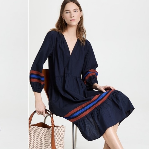 Anthropologie Sundry Varsity Stripe Midi Dress - Picture 1 of 9